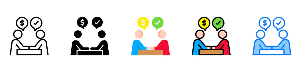 Negotiation icon multiple style 