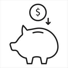 Personal finance icon outline vector