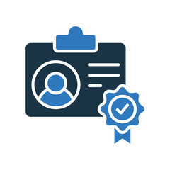 Credential mixed color icon
