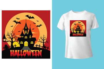 Happy halloween t shirt design