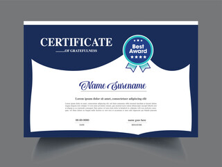 Obraz premium Modern Award Certificate Design Template