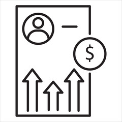 Portfolio icon outline vector
