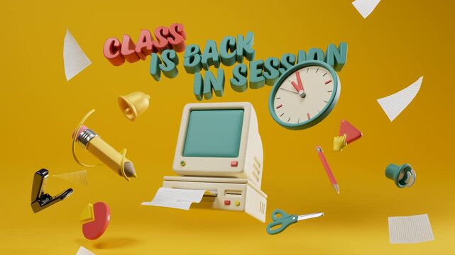 Class Is Back In Session 3D Loop Background