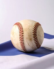 Baseball on flag