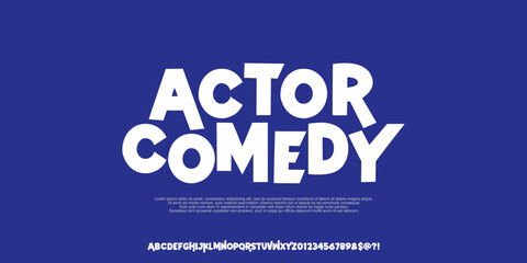 Playful style font design, Modern Bold Elegant childish alphabet, letters and numbers,symbol vector illustration