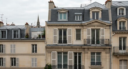 Fototapeta premium Luxury France home exterior enhanced by compact city residence with innovative space utilization