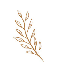 Minimalist leaves line art