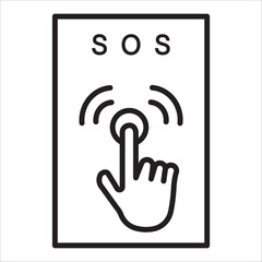 Obraz premium Hospital sign icon outline vector