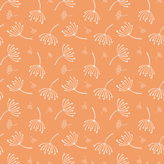 seamless pattern with white flower