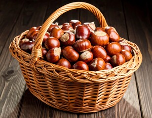 Basket full of chestnuts