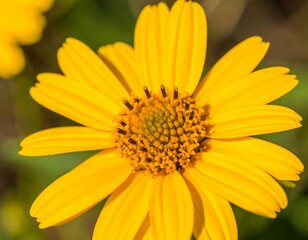 Close-up of a vibrant yellow flower (2)