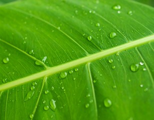 Close-up of a wet leaf (1)