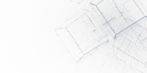 Geometrische Datenstruktur – abstrakte Technologie-Vernetzung in modernem Design, perfekt für KI, Big Data, Blockchain, Digitalisierung, Analyse, Wissenschaft, visuelle Kommunikation, Technologie