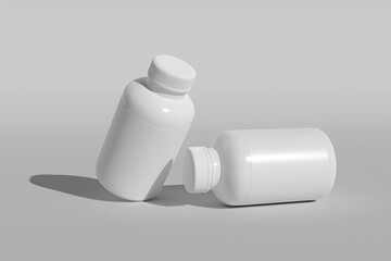 Blank pills bottle mockup