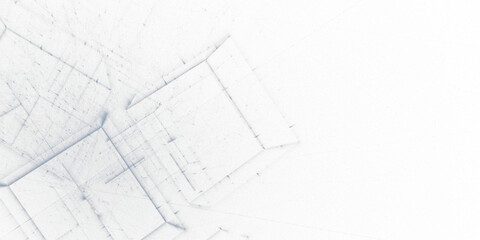 Geometrische Datenstruktur – abstrakte Technologie-Vernetzung in modernem Design, perfekt für KI, Big Data, Blockchain, Digitalisierung, Analyse, Wissenschaft, visuelle Kommunikation, Technologie