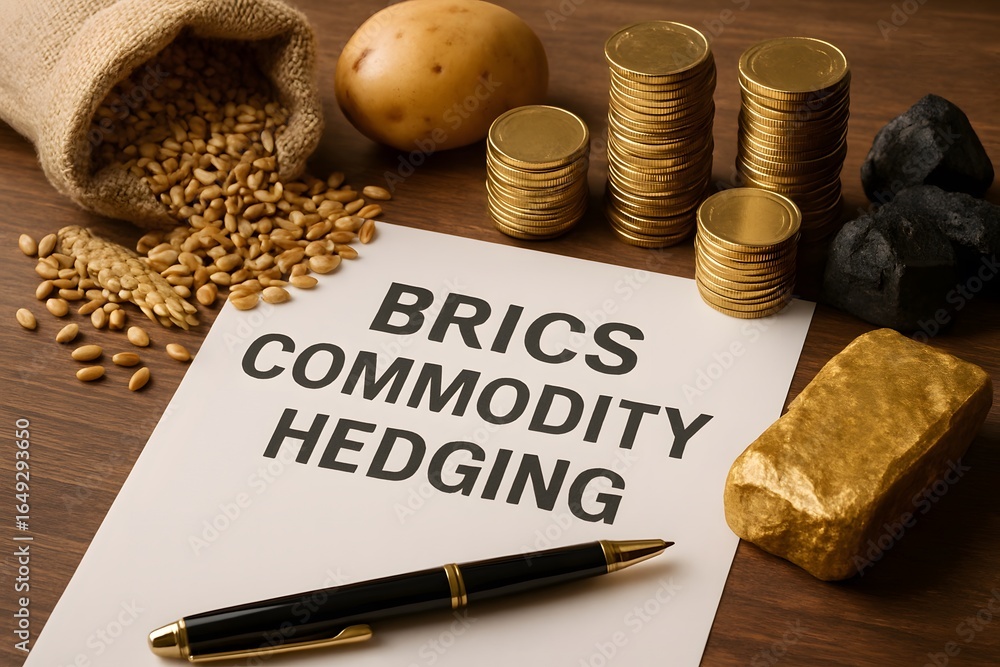 Poster image showing an overview of commodity hedging and financial concept.