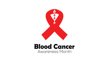 Obraz premium September is Blood Cancer Awareness Month. Vector template Design for banner, greeting card, poster, prints, social media post, flyer, T shirt with background.