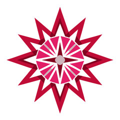 Obraz premium Multi-Point Floral Star Icon