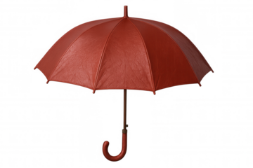 Red umbrella opened on transparent background, perfect for safety, protection, and insurance concepts