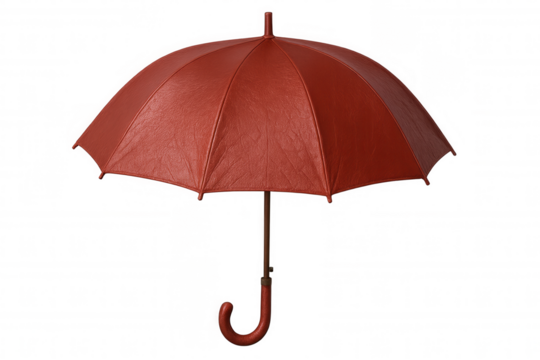 Red umbrella opened on transparent background, perfect for safety, protection, and insurance concepts - Powered by Adobe