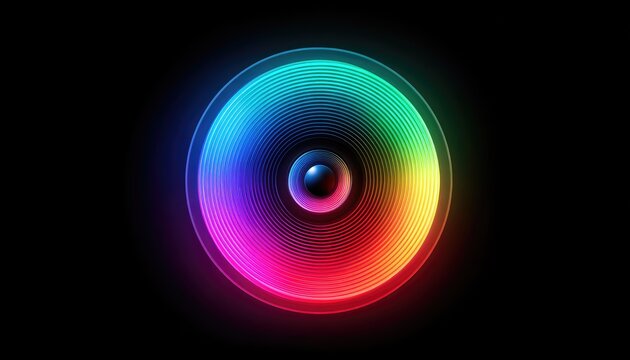 Colorful speaker cone graphic