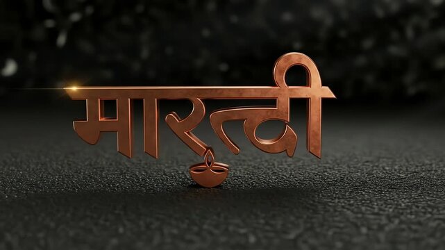 Elegant Marathi Logo Design Featuring a Traditional Diya, Perfect for Cultural Branding