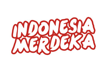 Indonesia Merdeka Typography