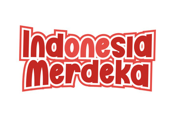 Indonesia Merdeka Typography