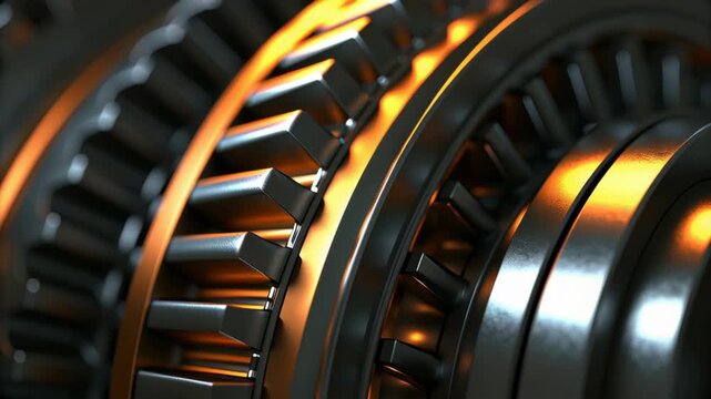 3D car engine footage working with oil lubricant splash flow concept. 