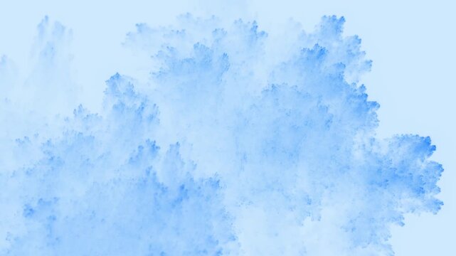 Mikroskopische filigrane organische blaue Fraktalstruktur &ndash; faszinierendes Gew&auml;chs in wissenschaftlicher Forschung, Natur, Biologie, Wissenschaft, Forschung
