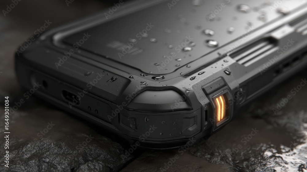 Aufkleber a shot focusing on the structural integrity of the battery casing displaying the robust features tha