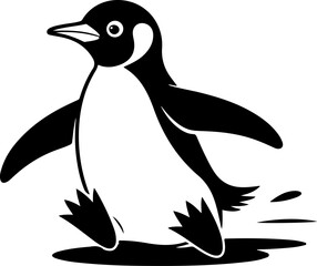 Funny Penguin Vector Art, Bird Icon