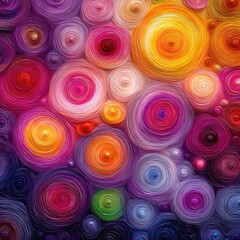 Abstract circular pattern in vibrant colors