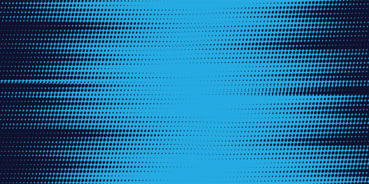 Fototapeta Dots halftone white and blue color pattern gradient grunge texture background. Dots pop art comics sport style vector illustration. Abstract speed lines style blue color halftone blue simple good art