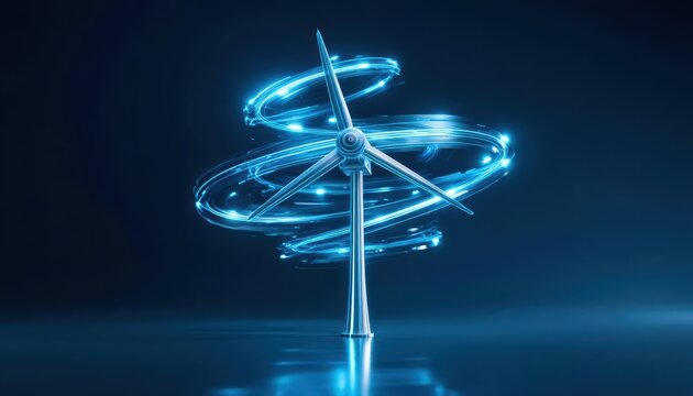 abstract blue background with mill - Powered by Adobe