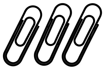 Paperclip Silhouette Vector Set