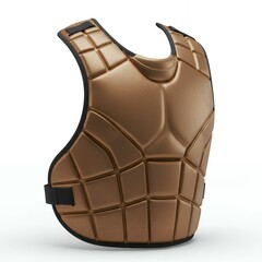 Back view bronze body armor chest protector showing adjustable strap system for martial arts combat sports protective training gear