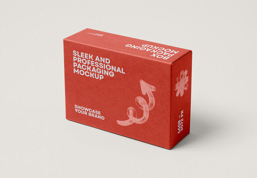 Cardboard Box Packaging Mockup &ndash; Realistic Product Branding Template
