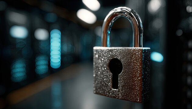 Secure server room padlock