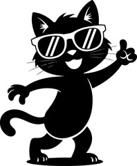 Funny Cat Vector Art