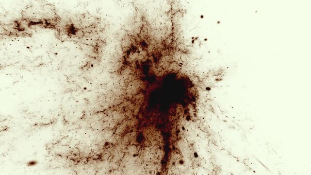 spektakul&auml;rer Explosionseffekt brauner Farbstrukturen &ndash; Wissenschaft trifft kreative Forschung in spektakul&auml;rer Darstellung
