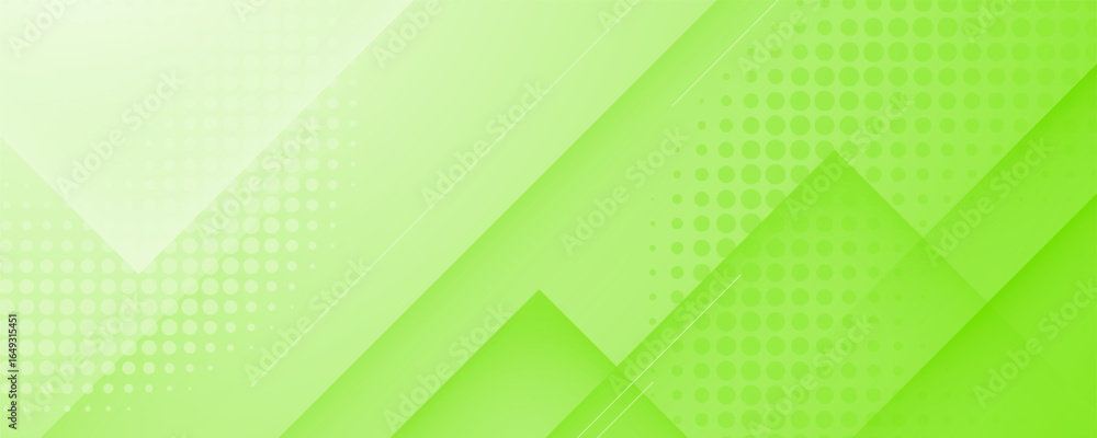 Poster abstract green background with flowing lines and modern design elements