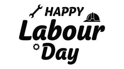 Happy Labour Day Celebration: A cheerful depiction of Labour Day, rendered in a stylized design with a focus on celebration and honoring workers and their hard work.