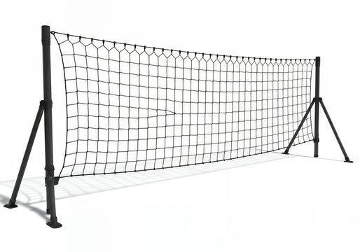 Outdoor volleyball net system with telescopic poles and adjustable tension for beach backyard sports recreation