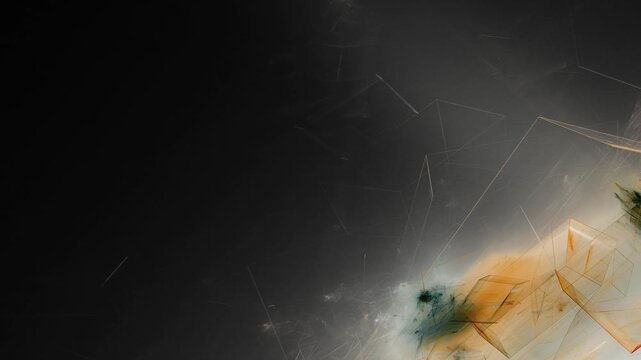 Geometrische Datenstruktur &ndash; gelbe abstrakte Technologie-Vernetzung in modernem Design, Big Data, Blockchain, Digitalisierung, Analyse, KI, Wissenschaft, visuelle Kommunikation, Technologie