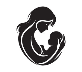 mother and baby love vector design