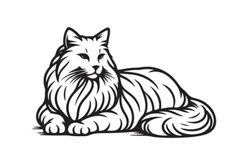 vector illustration of cartoon cat design 