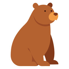 Minimalist vector illustration of a seated light bulb character