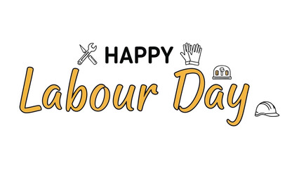 Happy Labour Day Illustration: A vibrant illustration for Labour Day, showcasing iconic worker elements, against a backdrop of celebration and gratitude.