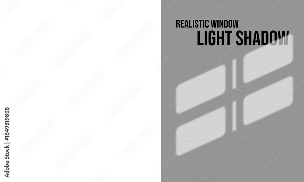 Poster realistic window frame shadow overlay, isolated transparent png for adding natural sunlight effect t